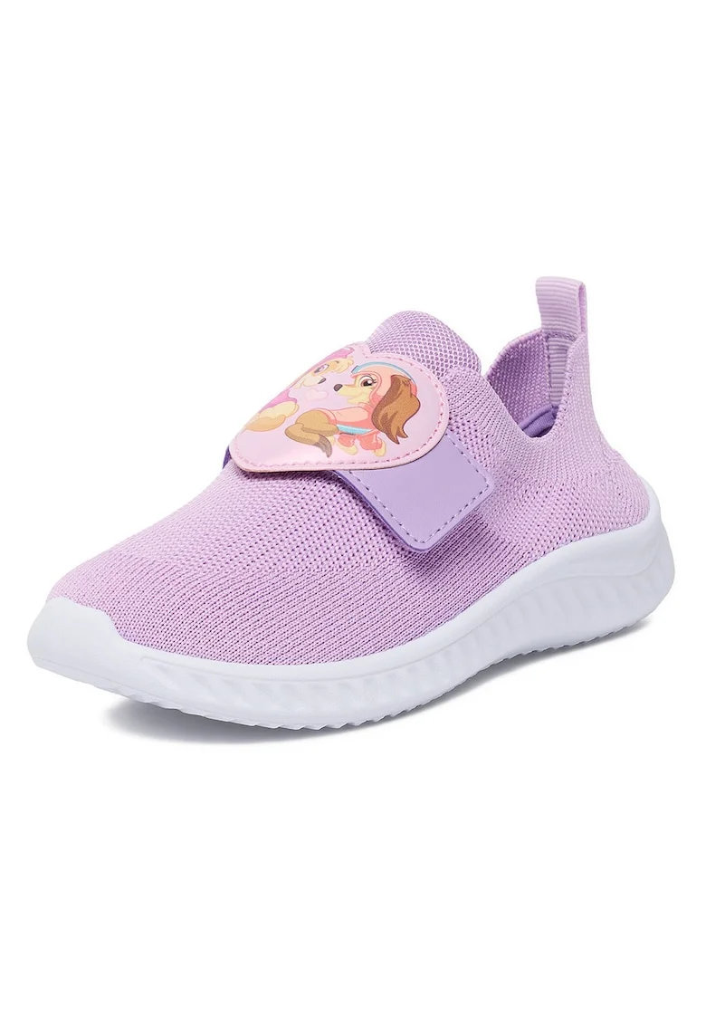 Pantofi sport copii,  velcro, violet, tesatura