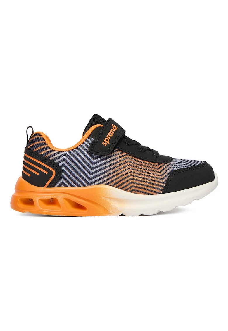 Pantofi sport copii,  multicolor, material textil, cu LED-uri intermitente