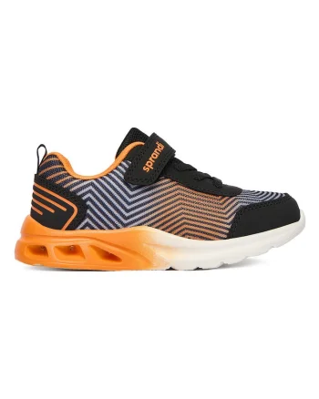Pantofi sport copii,  multicolor, material textil, cu LED-uri intermitente