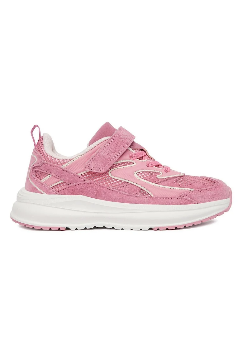 Pantofi sport copii,  piele naturala, roz, velcro