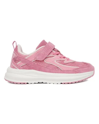 Pantofi sport copii,  piele naturala, roz, velcro