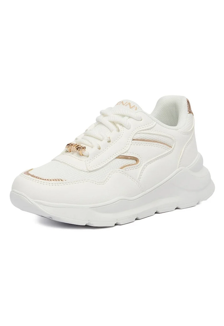 Pantofi sport copii,  alergare, alb, material sintetic