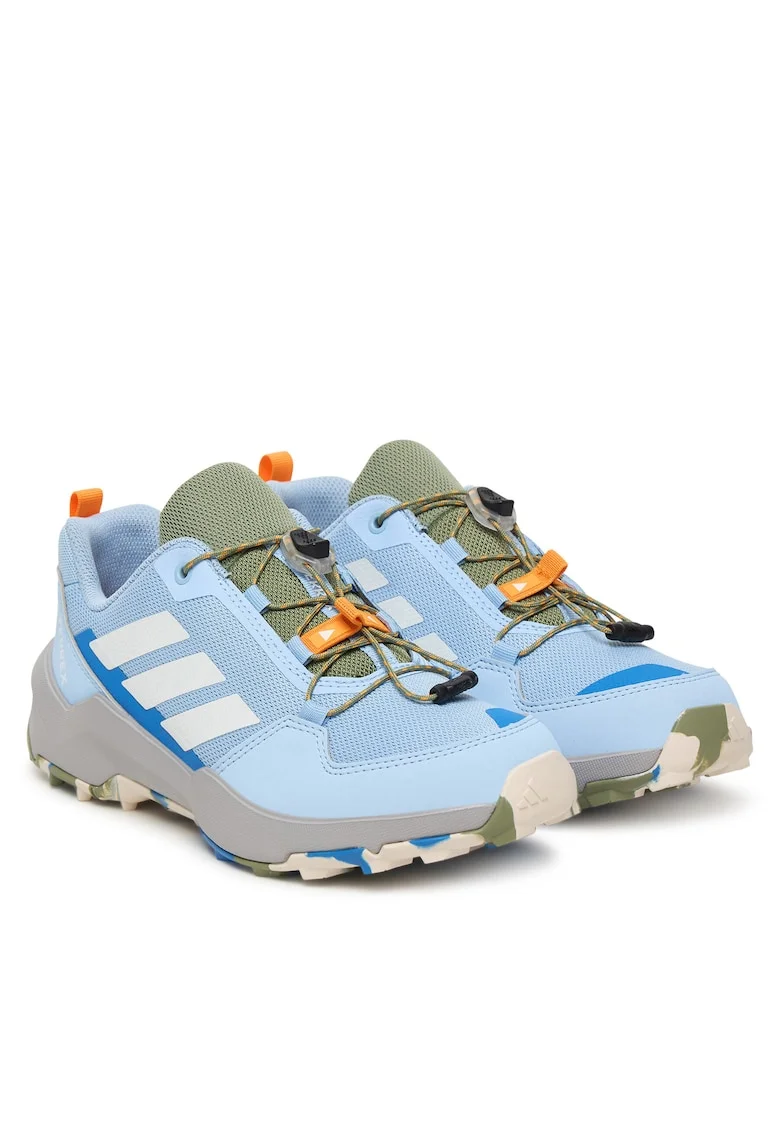 Ghete trekking copii,  albastru, materiale textile, sistem Speed-Lacing
