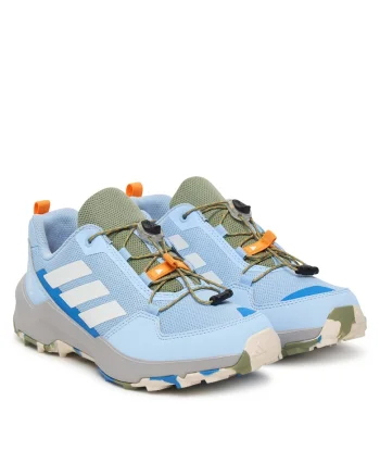 Ghete trekking copii,  albastru, materiale textile, sistem Speed-Lacing