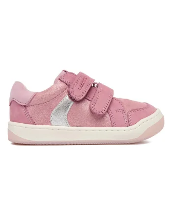 Pantofi sport fete,  piele naturala, roz, inchidere velcro
