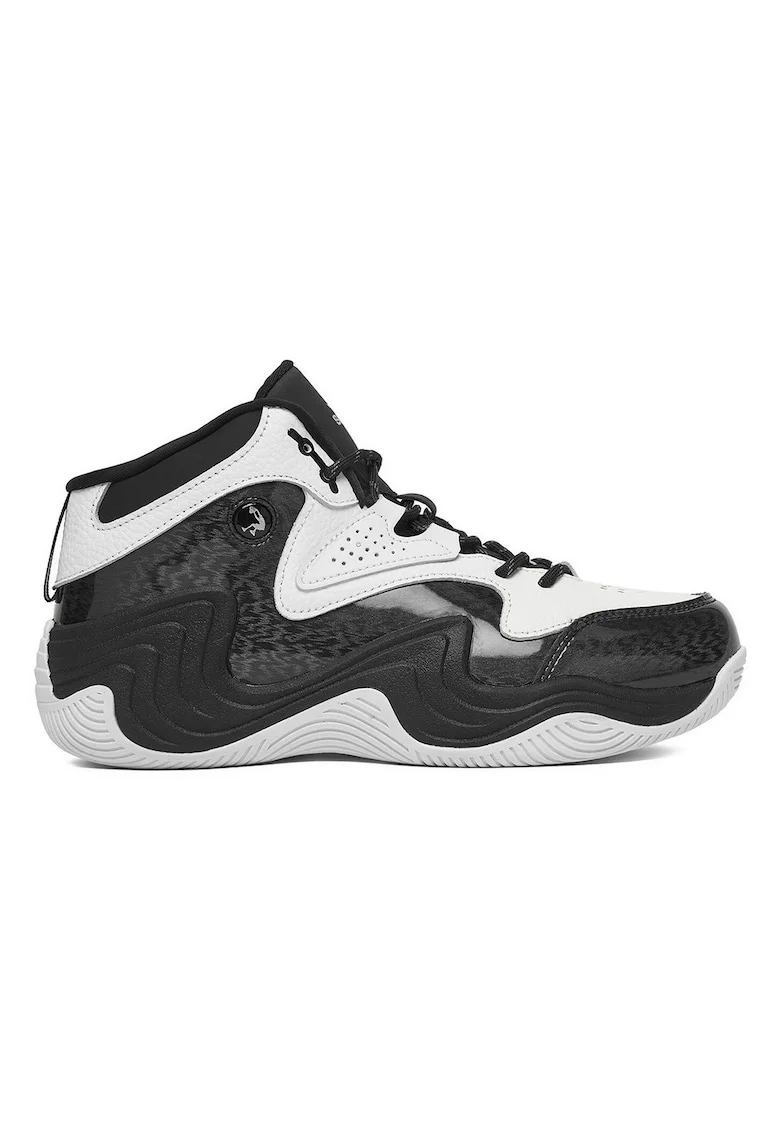 Pantofi sport copii,  piele naturala, alb/negru