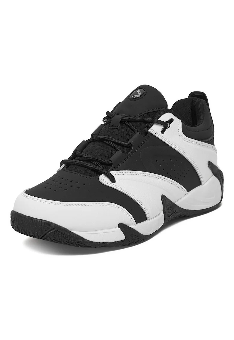 Pantofi sport copii,  baschet, piele naturala, negru
