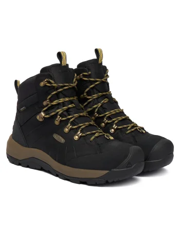 Bocanci trekking barbati,  piele naturala, negru, durabili, confortabili