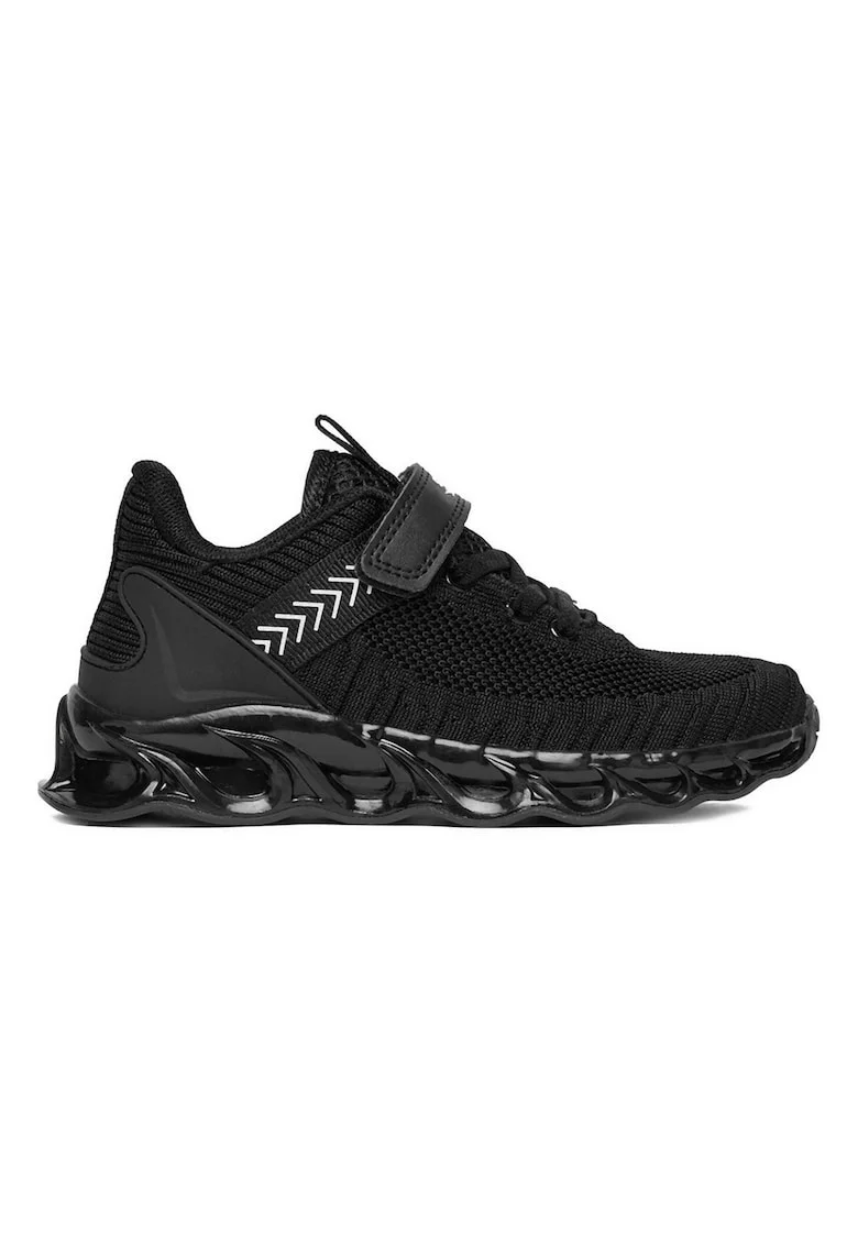 Pantofi sport copii,  velcro, negru, material textil
