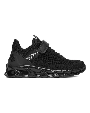 Pantofi sport copii,  velcro, negru, material textil