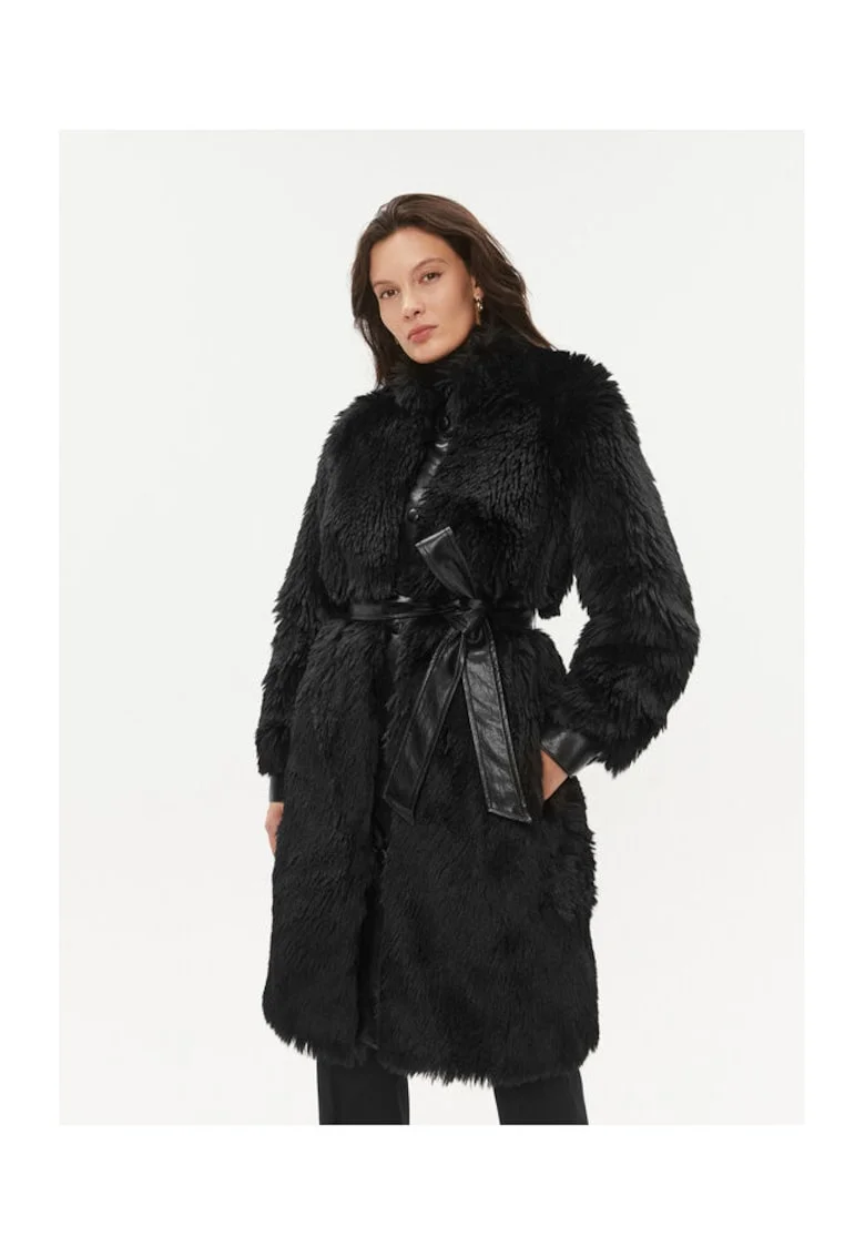 Costum dama,  blana, negru, poliester, Negru