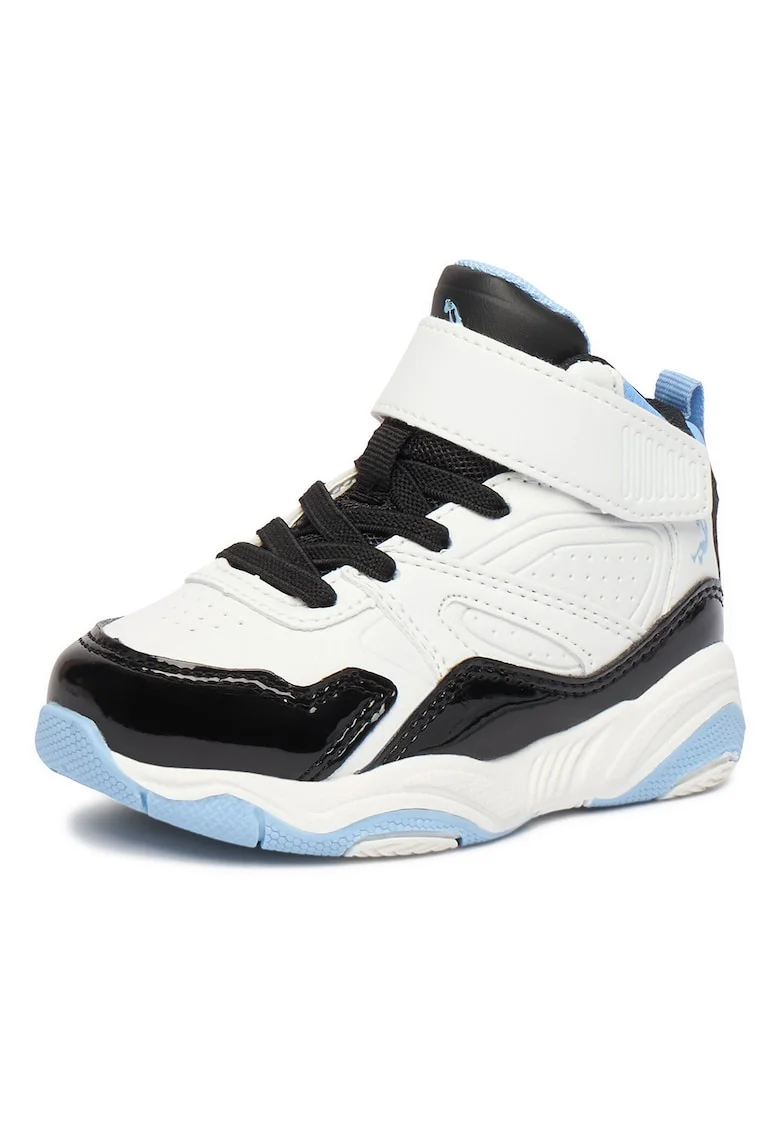 Pantofi sport copii,  alergare, velcro, alb, textil