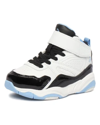 Pantofi sport copii,  alergare, velcro, alb, textil