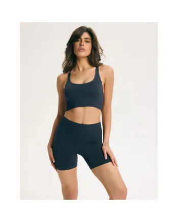 Colanti scurti dama Pilates Core, Albastru
