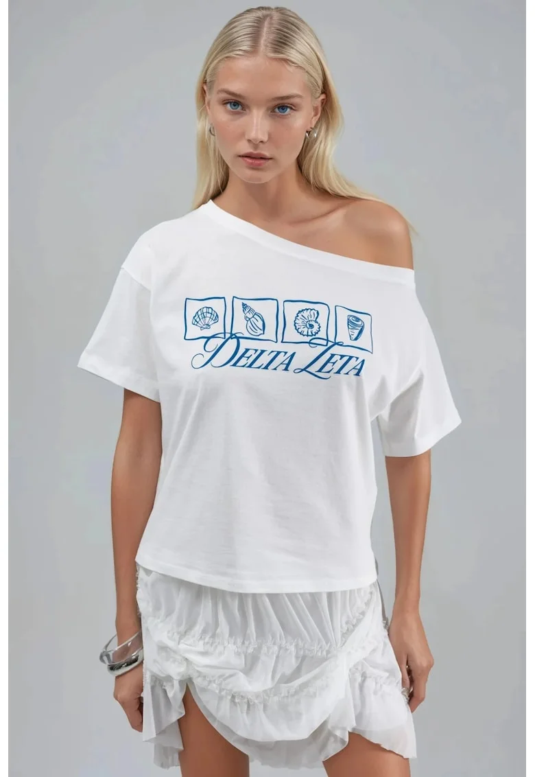 Tricou bumbac  pentru dama, Alb