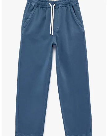 Pantaloni relaxed fit de trening cu snur, Albastru
