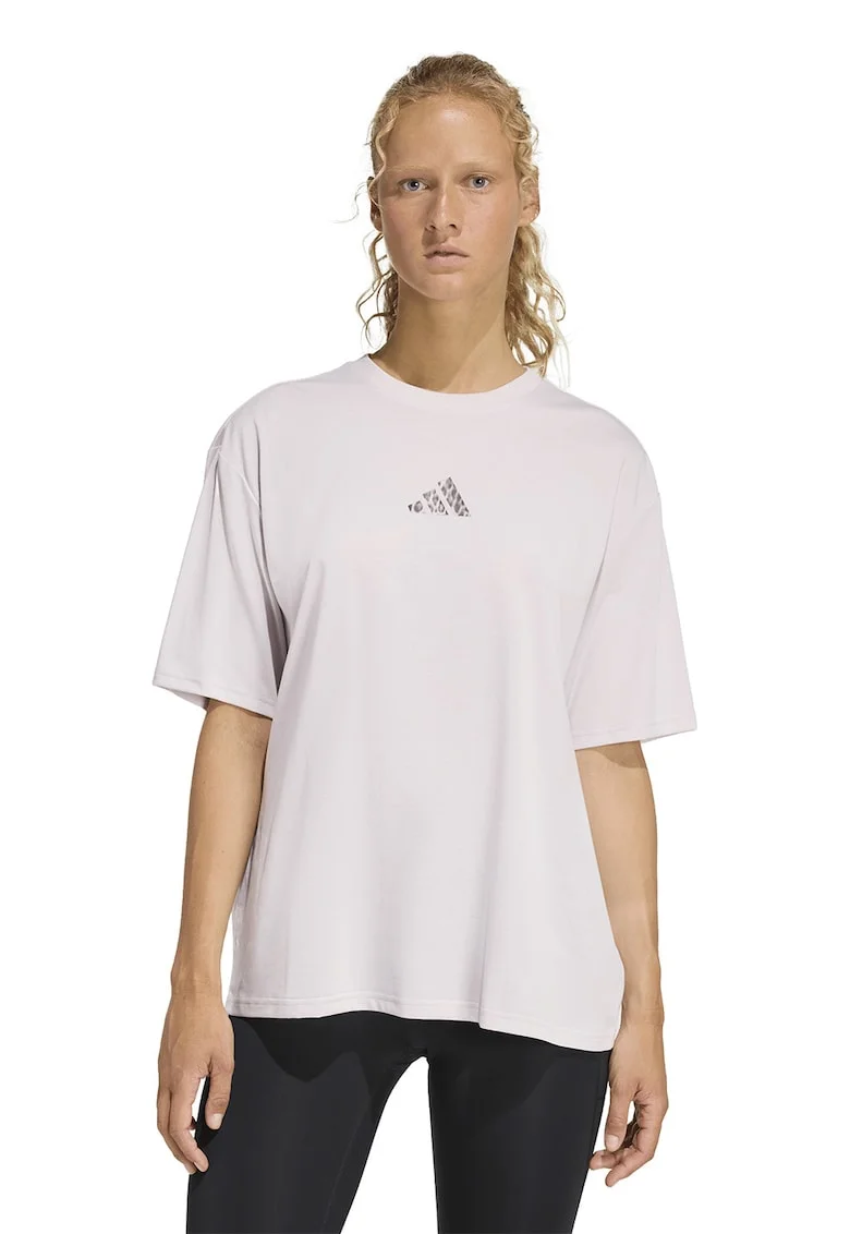 Tricou cu maneci cazute pentru fitness, Lila