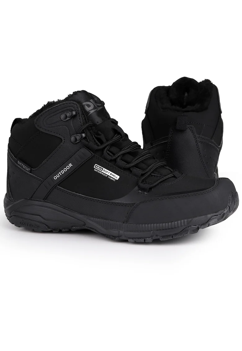 Bocanci barbati  Predator High, negru, material sintetic, gheata inalta, captuseala termoizolanta