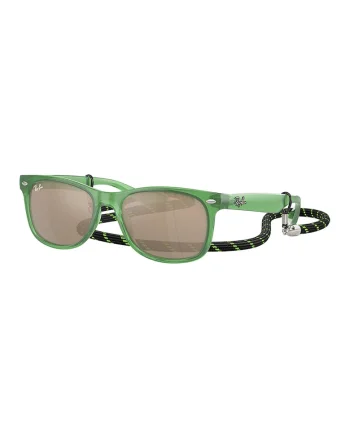 Ochelari de soare wayfarer cu lentile oglinda New, Verde menta