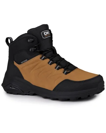 Pantofi sport barbati  trekking, sintetic, Caramel/Bronz | Negru