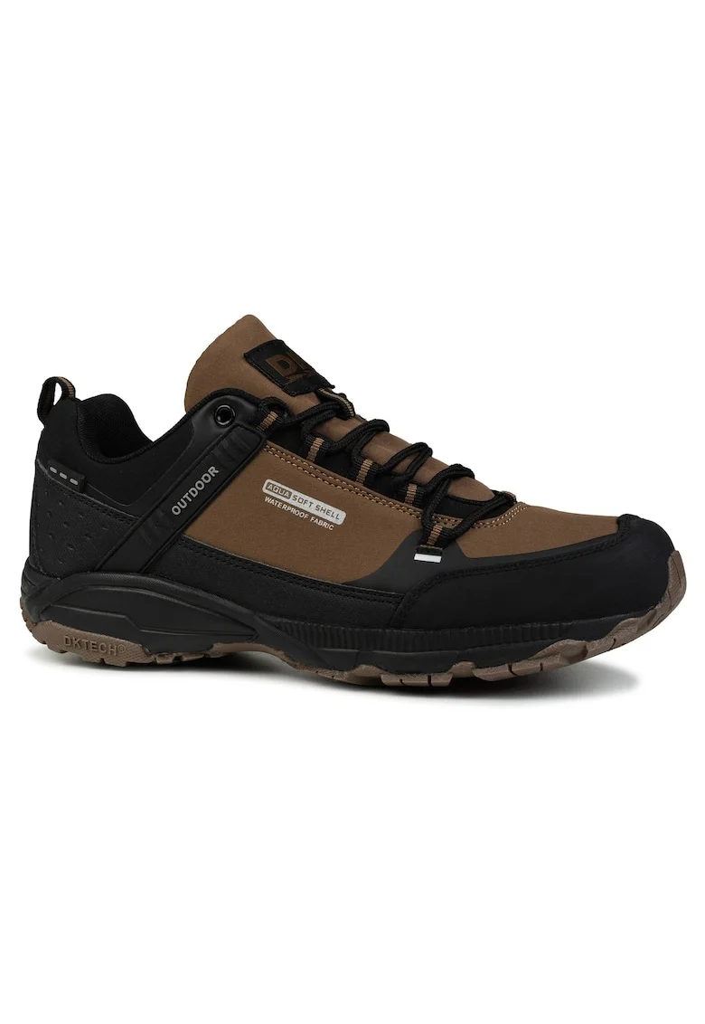 Pantofi sport barbati  PREDATOR LOW, trekking, negru/maro, material softshell, Brun