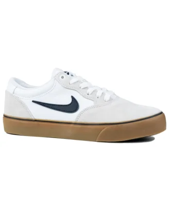 Pantofi sport barbati  SB Chron 2, albi, piele intoarsa