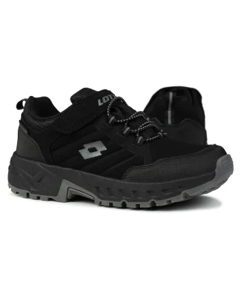 Ghete sport copii,  Sintetic, Negru,