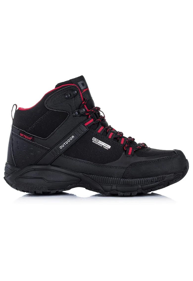 Pantofi sport barbati,  trekking, negru, material sintetic, talpa cauciuc