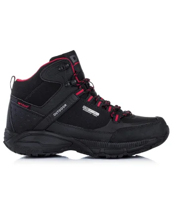 Pantofi sport barbati,  trekking, negru, material sintetic, talpa cauciuc