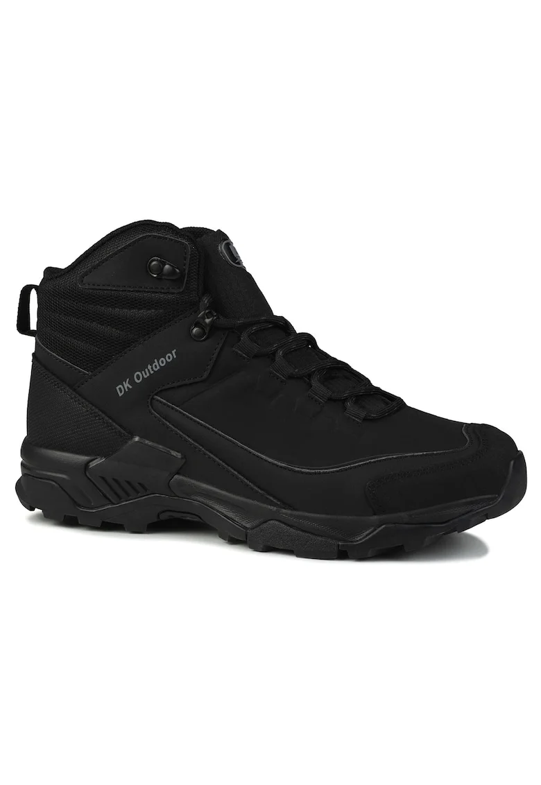 Pantofi sport barbati  trekking, negru, material sintetic, talpa cauciuc