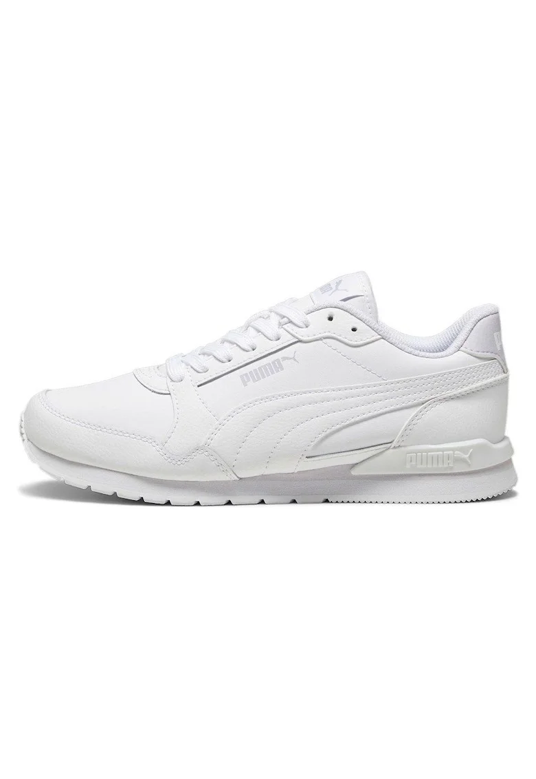 Pantofi sport cu insertii de piele ST Runner, Alb