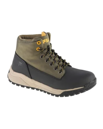 Ghete sport barbati  model mai inalt, talpa groasa, negru, piele sintetica si material textil