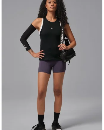 Top cu decolteu racerback pentru fitness, Alb/Negru