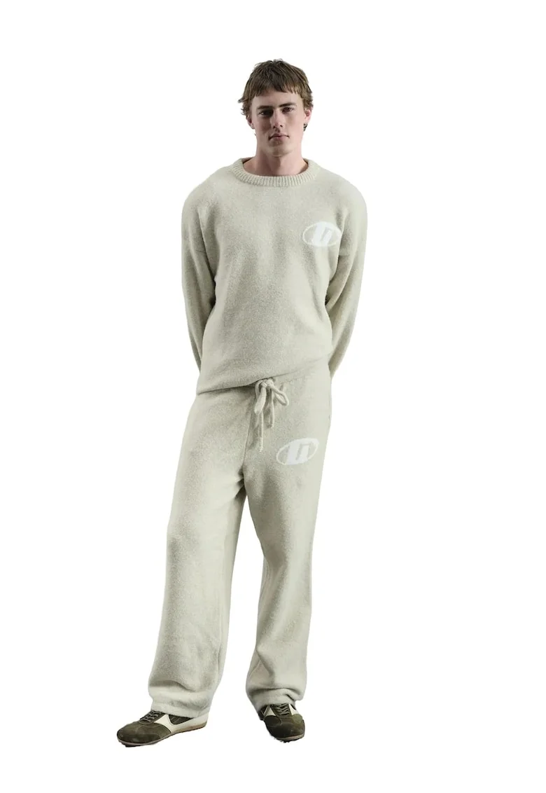 Pantaloni barbati,  relaxati, bej, bumbac