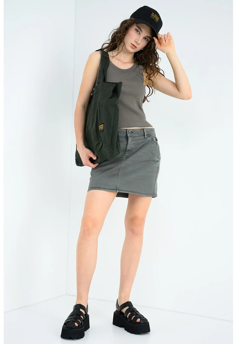 Tricou din amestec de bumbac organic, Verde feriga