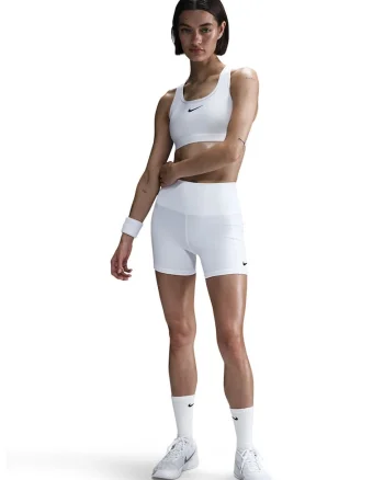 Pantaloni scurti cu logo, pentru fitness, Alb