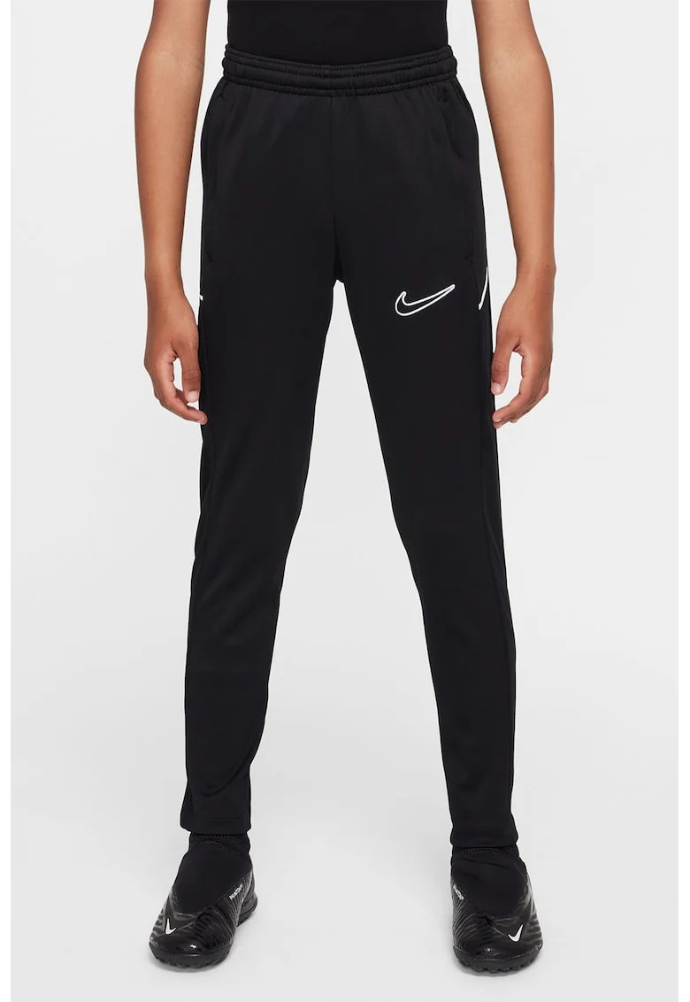 Pantaloni cu terminatii cu fermoar si tehnologi Dri-FIT, pentru fotbal, Negru
