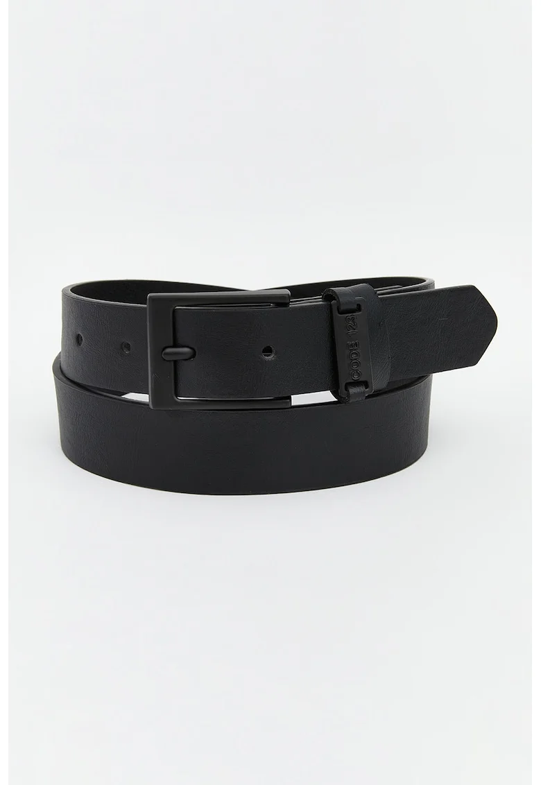 Curea lata din piele ecologica S67934Z4, Negru