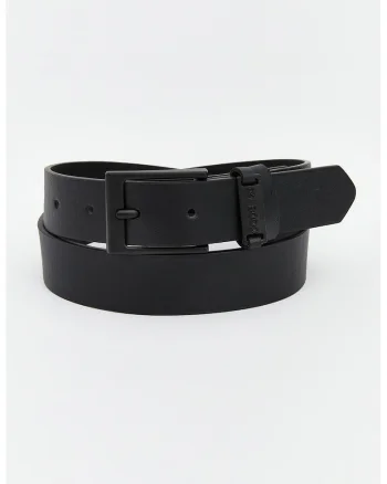 Curea lata din piele ecologica S67934Z4, Negru