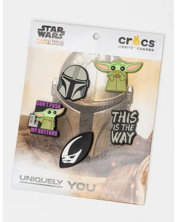 Set de talismane cu The Mandalorian Jibbitz™ - 2 piese, Verde/Negru