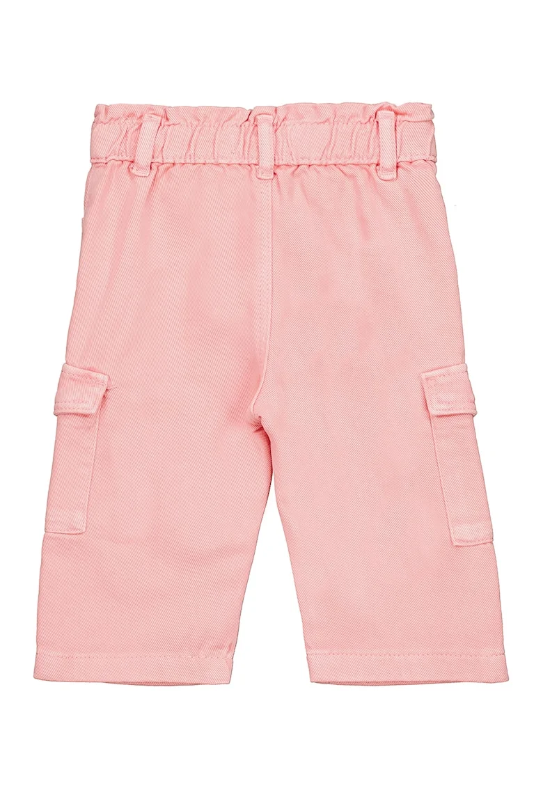 Blugi cargo cu talie elastica, Roz pastel