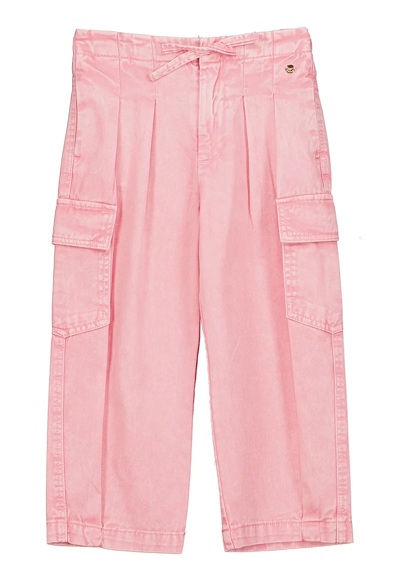Pantaloni cu buzunare aplicate, Roz pastel