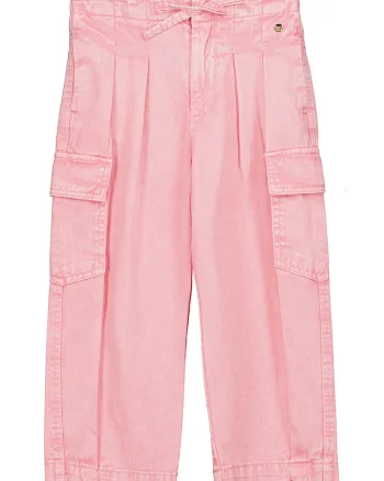 Pantaloni cu buzunare aplicate, Roz pastel