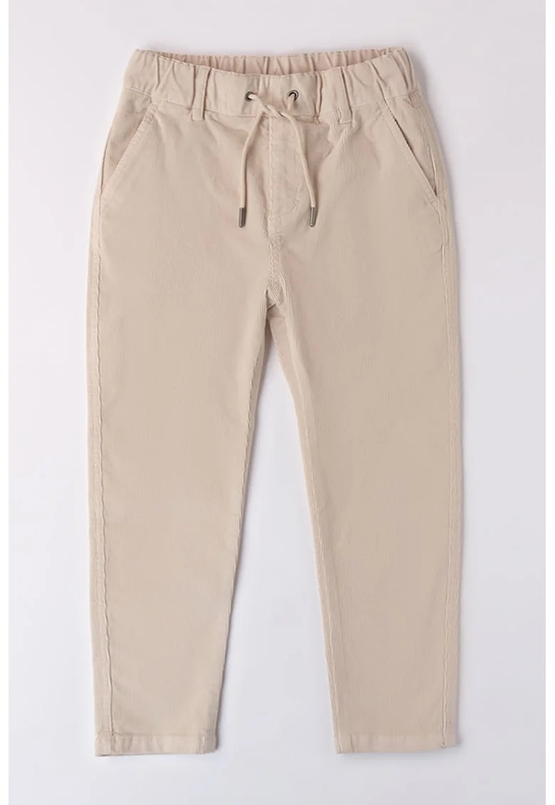 Pantaloni conici cu snur, Maro nisip