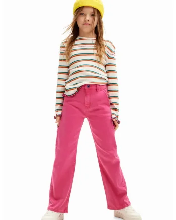 Blugi cargo, Fucsia