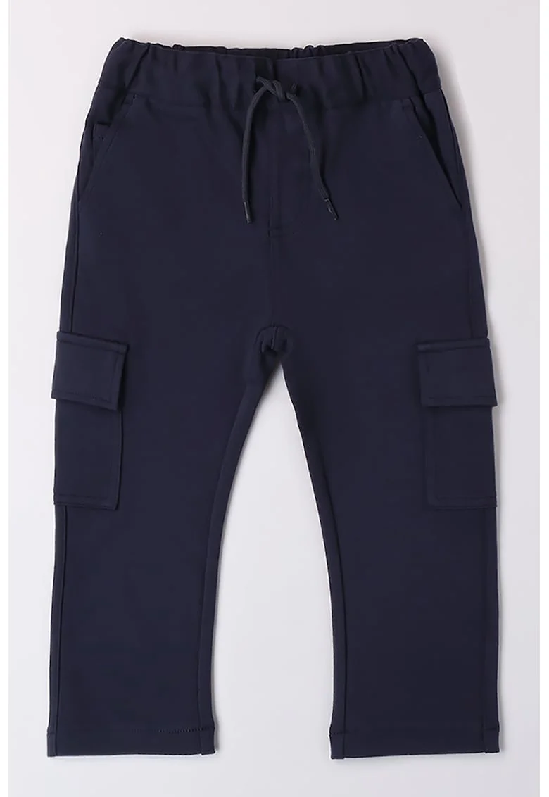 Pantaloni cargo cu snur, Bleumarin