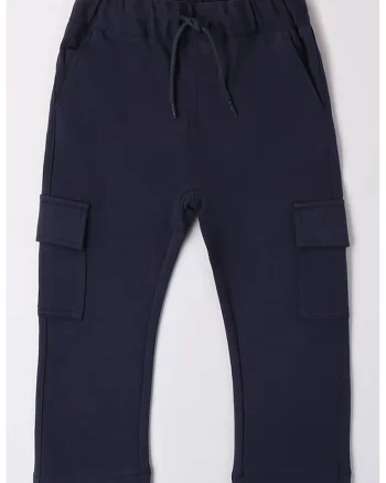 Pantaloni cargo cu snur, Bleumarin