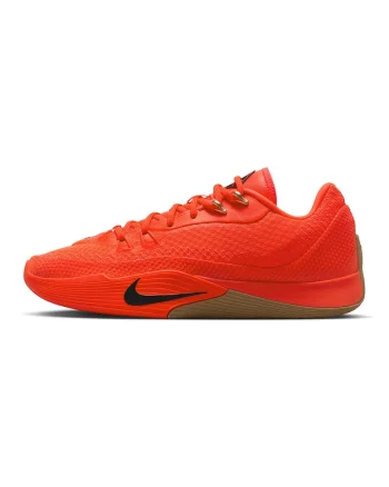 Pantofi sport Street Flare din piele ecologica cu logo, pentru baschet, Rosu vermillion