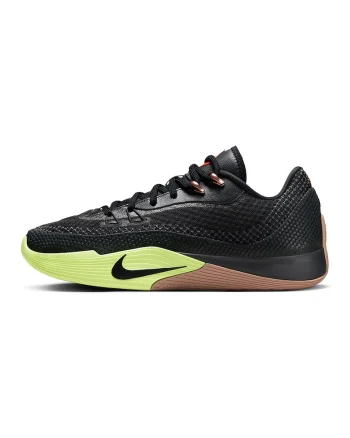 Pantofi sport Street Flare din piele ecologica cu logo, pentru baschet, Negru/Verde lime
