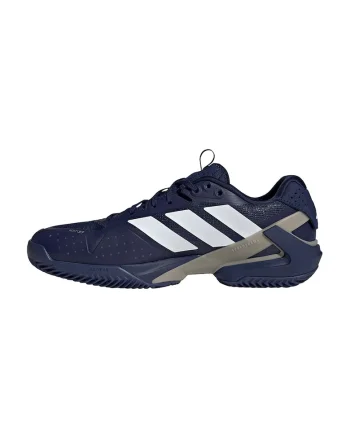 Pantofi Adizero Ubersonic 5 pentru tenis, Alb/Maro taupe deschis/Bleumarin